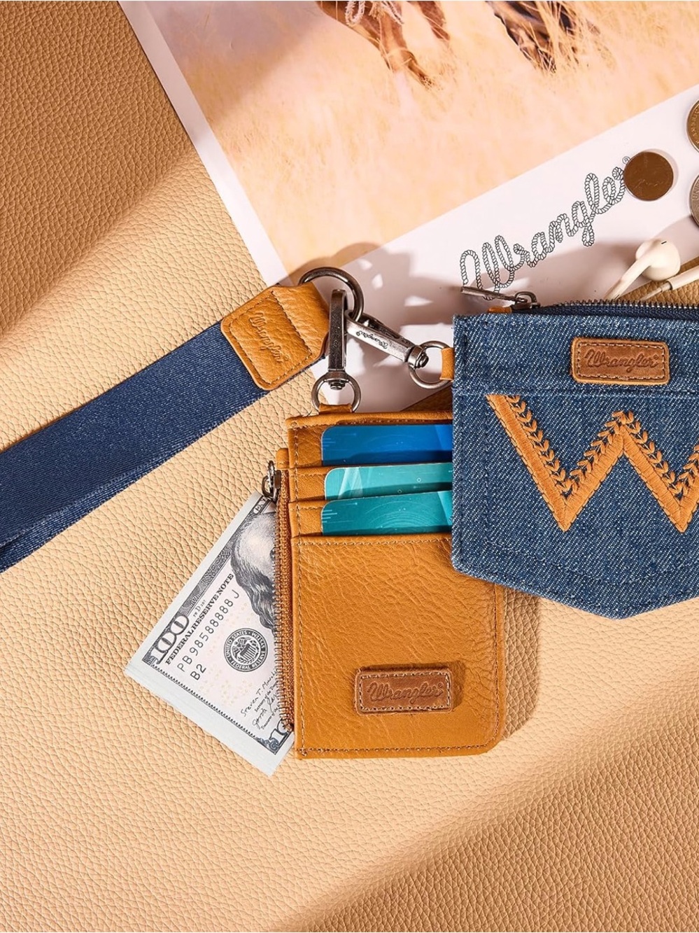Montana west Wrangler Jean Keychain Wristlet